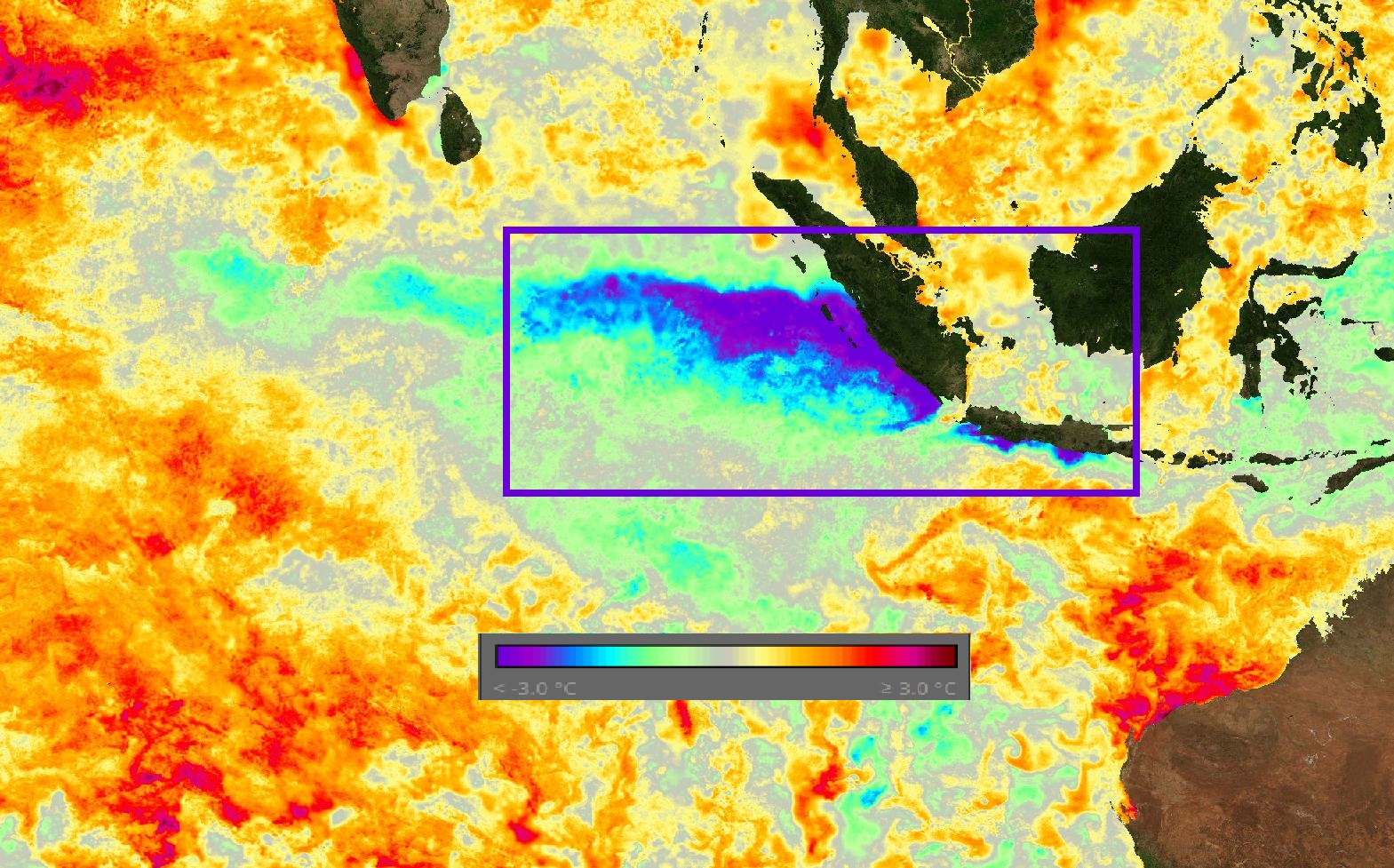 Нова аномалия в океана нараства със страшна сила заедно с Ел Ниньо КАРТА