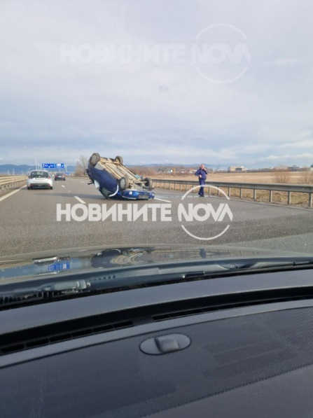 Бясна каскада между кола и камион на Северната тангента в София ВИДЕО 