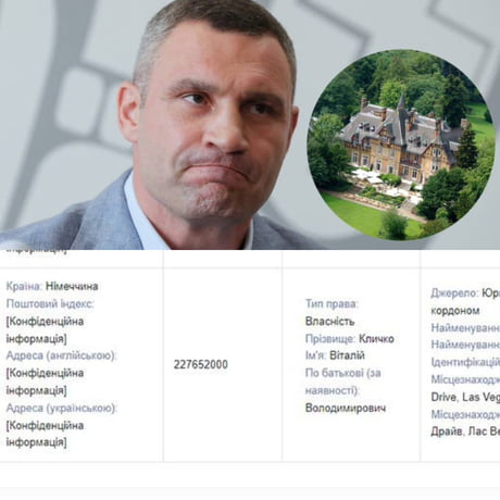 Кметът на Киев Кличко декларира имение за чудо и приказ, шейховете ще му завидят