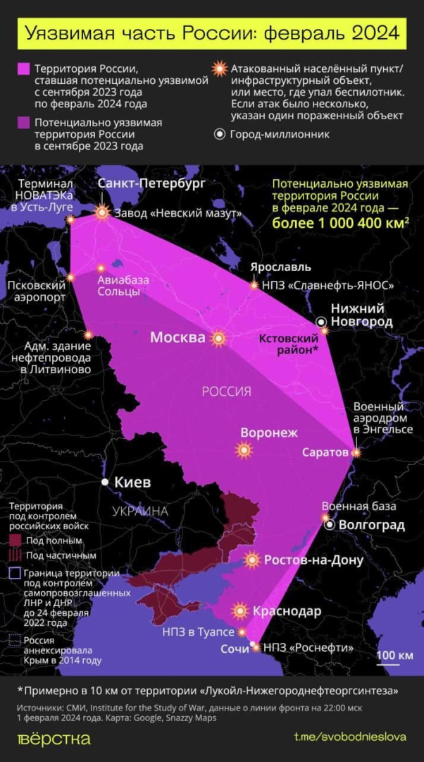Тежък удар за Русия и "Лукойл", украински дрон подпали огромна рафинерия край Волгоград КАРТА