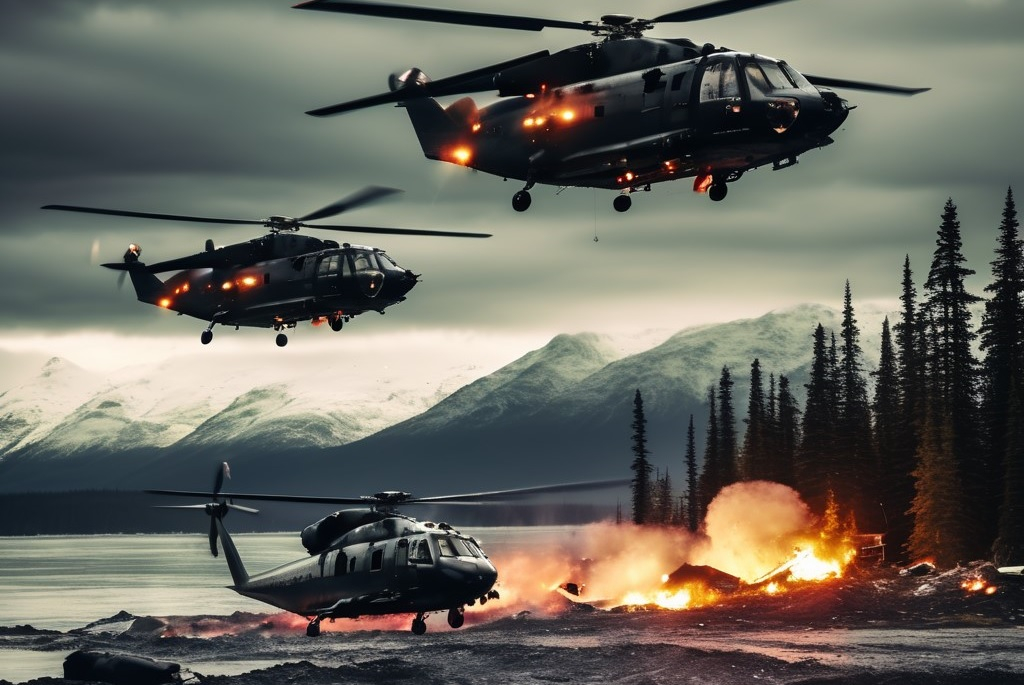 Мистериозни черни хеликоптери прибраха свален НЛО близо до Аляска