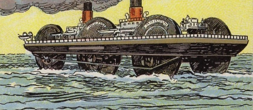 Невероятната история на загадъчния кораб, който плава на колела