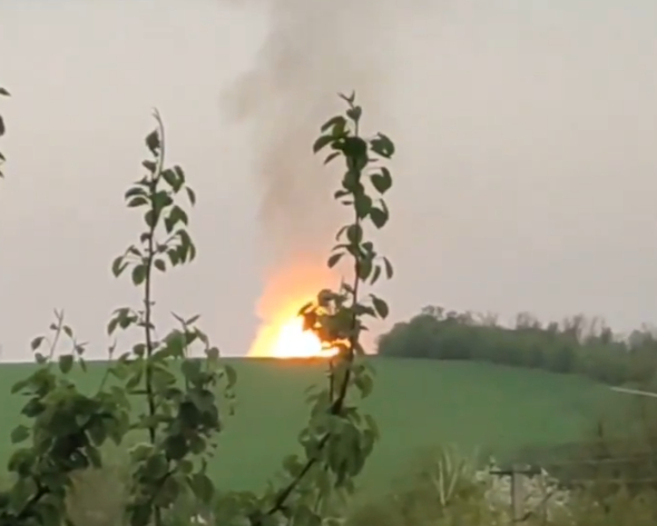 Мощна експлозия разтърси газопровод в Харковска област ВИДЕО