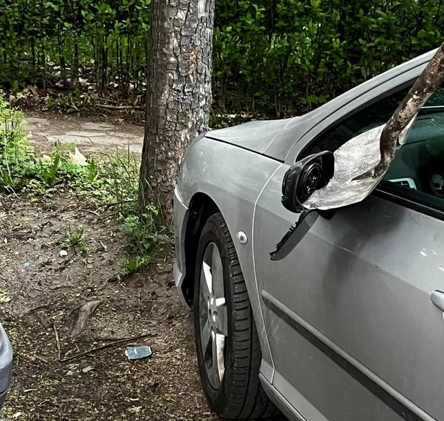 Крива лопата: Невиждана саморазправа с паркирана кола в София СНИМКИ