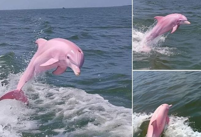 Розов делфин в Черно море подпали мрежата, истината за СНИМКИТЕ е шокираща