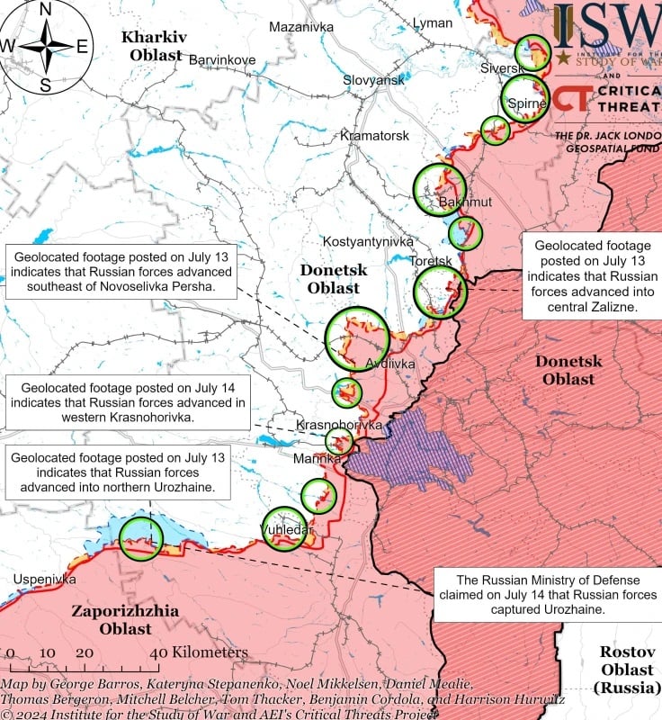 ISW с горещи новини от фронта в Украйна 