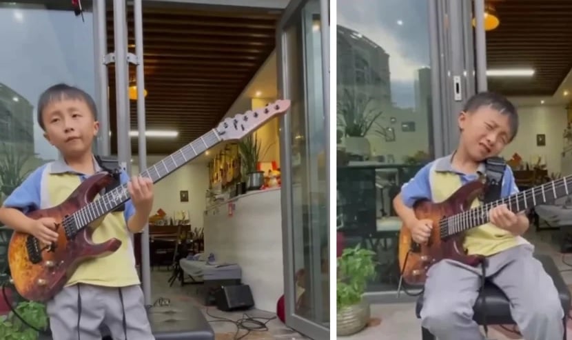 9-годишно момче посвири на китара и удиви мрежата с уменията си ВИДЕО