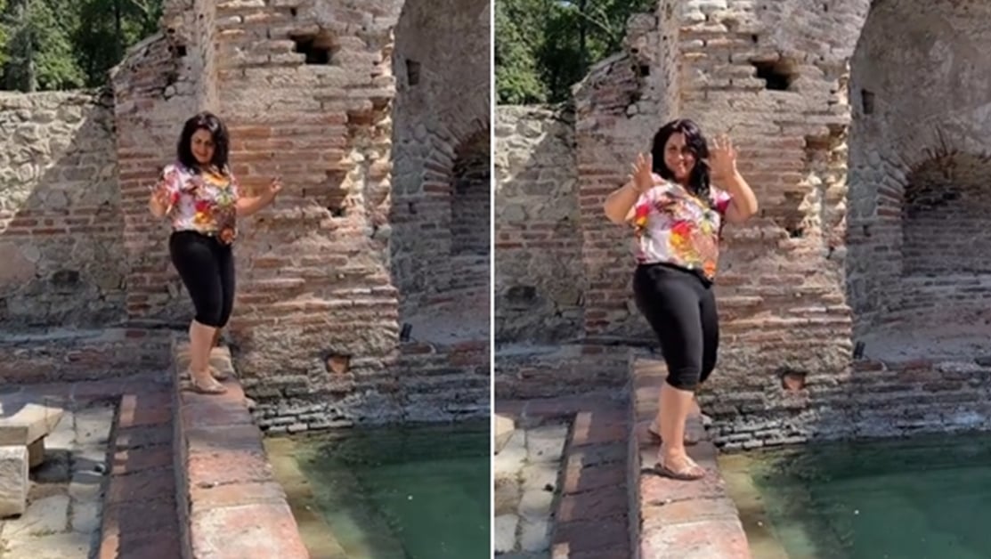 Срамотия до шия: Жена върти сочни гюбеци на Римските терми в Хисаря ВИДЕО