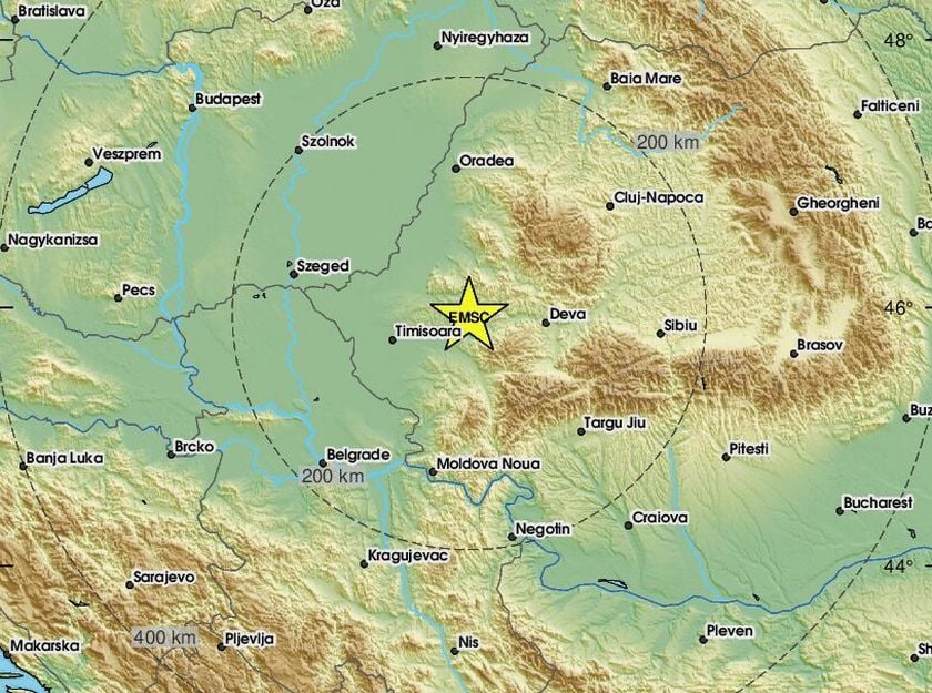 Силно земетресение на един хвърлей от България