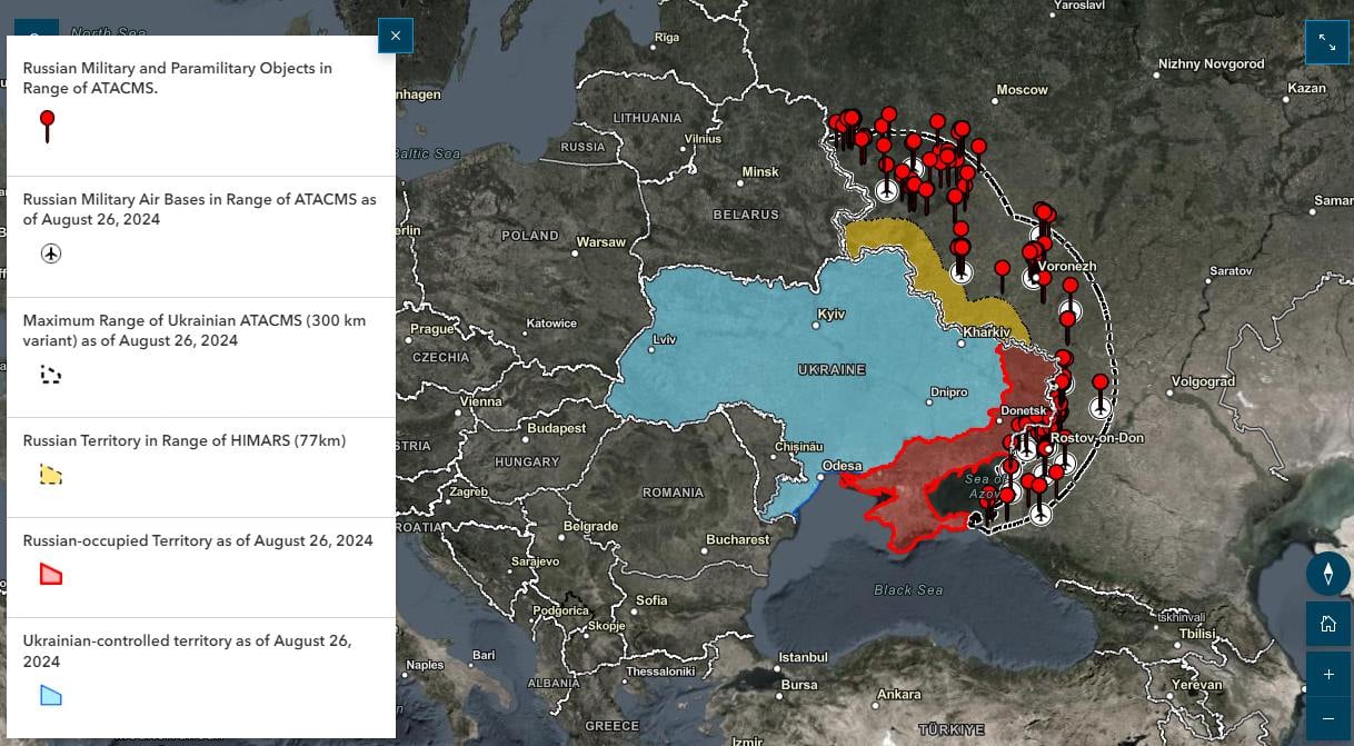  ISW публикува карта с цели за удари на НАТО по Русия 