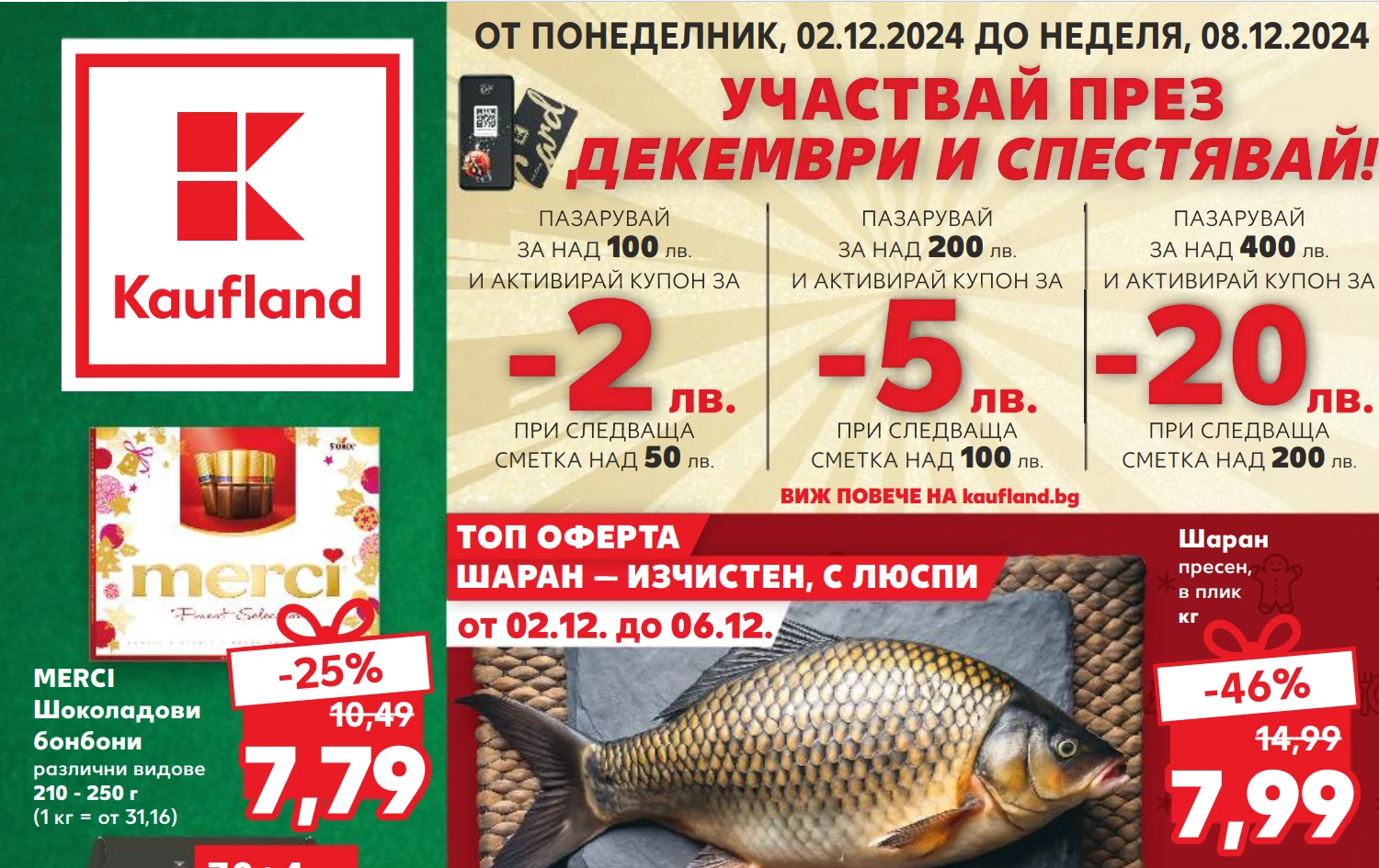 Kaufland избиха рибата с цената на шарана за Никулден