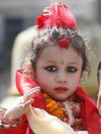 3-годишно момиче е жива богиня в Непал