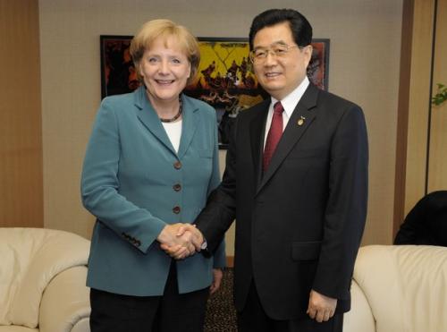 Меркел се срещна с Ху Дзинтао