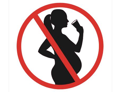 Предупредителен символ за бременните на алкохолните напитки