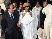 Разпънаха палатка в римски парк за визитата на Кадафи