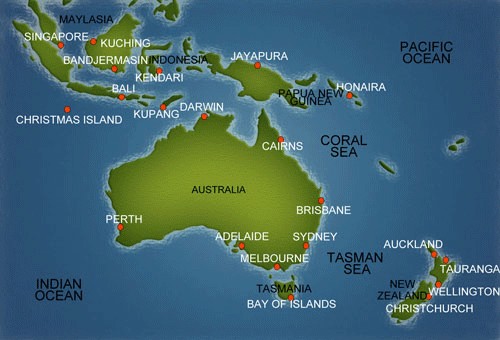 Нова Зеландия с 30 см по-близо до Австралия