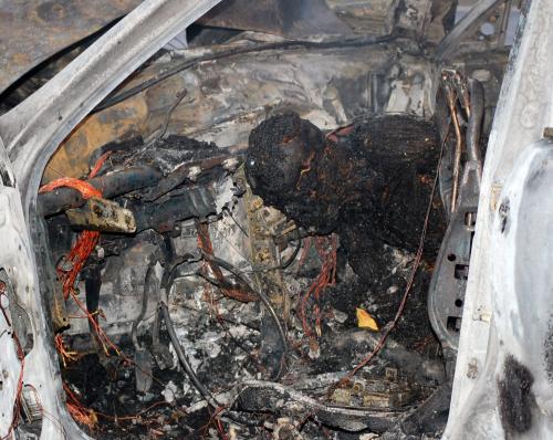 Жена е карала изгорялото край Харманли такси