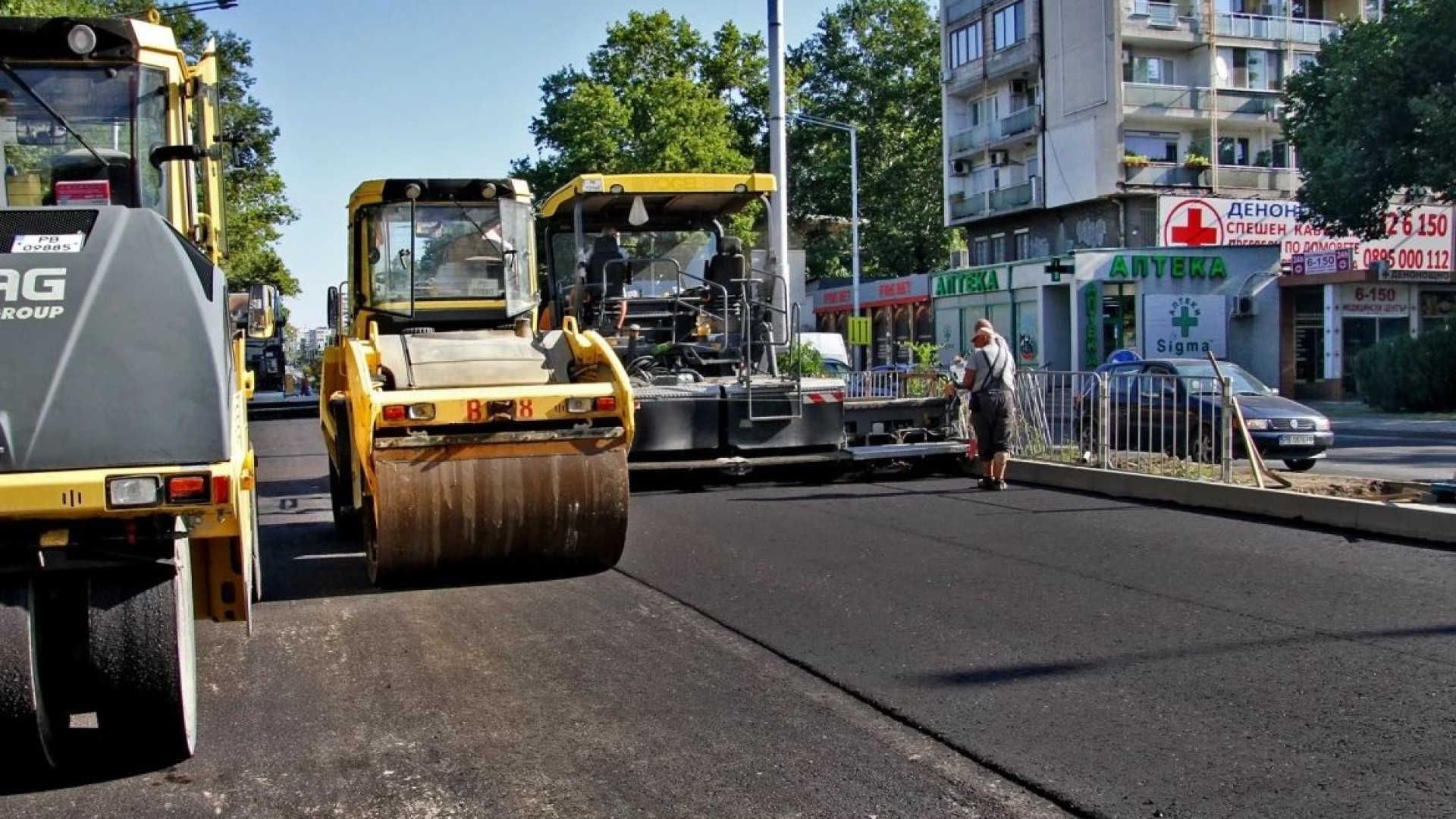 Новият асфалт на този булевард ще издържа на плюс 60°C СНИМКИ