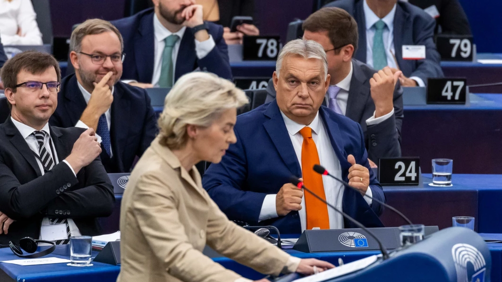 Orbán jumped in and accused Von der Leyen of wanting…