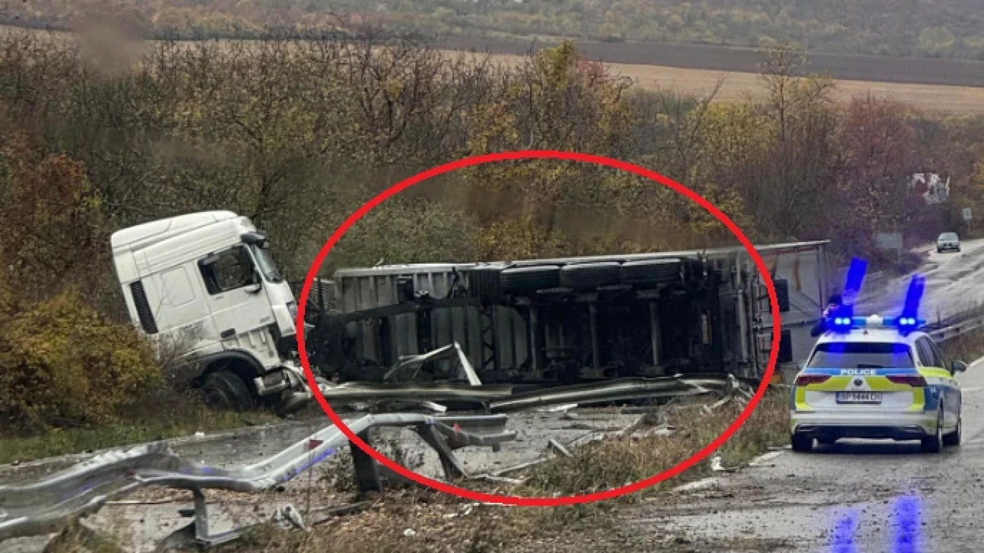 Невиждан ужас на пътя Враца-Монтана, шофьорите в шок ВИДЕО