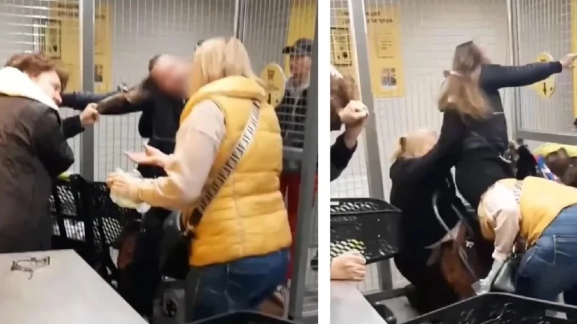 Женски бой в магазин: Как две жени си спретнаха зрелищно сбиване Видео 18+