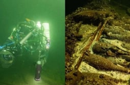 Вълнуващо откритие: Водолази откриха потънал кораб, пълен със... СНИМКИ
