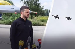 F-16 в небето над Украйна: Зеленски показа първите изтребители! Обяви грандиозен международен план