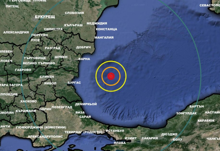В ранни зори: Силно земетресение в Черно море! КАРТА