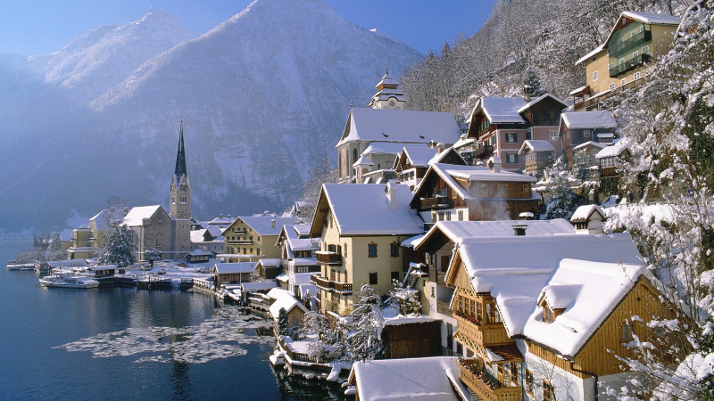 Сняг падна в Австрия 