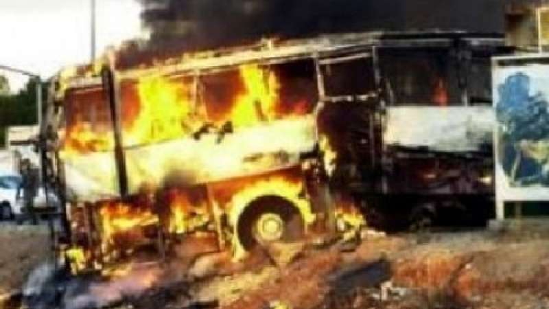 Автобус се взриви на летище Бургас!