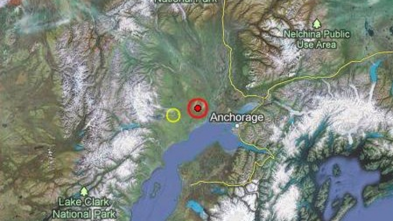 Земетресение с магнитуд 5.8 по Рихтер удари Аляска