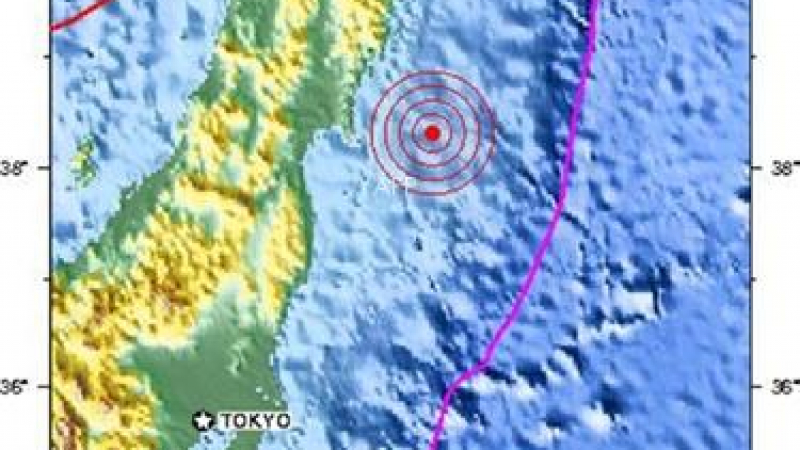 Еднометрово цунами удари Япония след трус от 7,3 