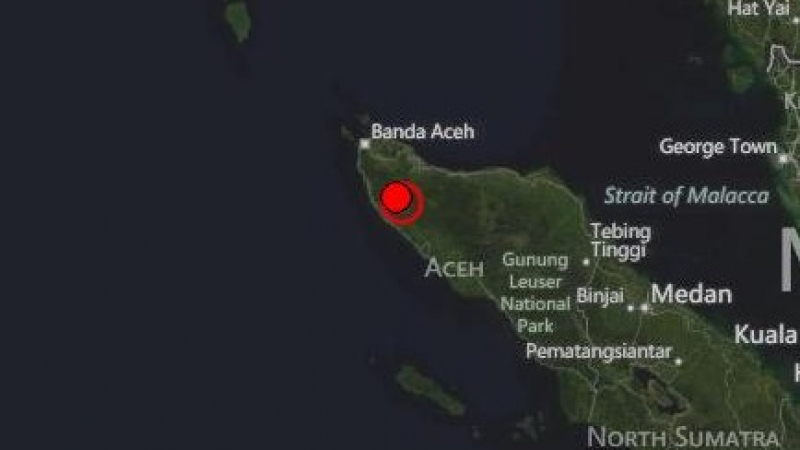 Земетресение с магнитуд 5,9 по Рихтер разтърси остров Суматра