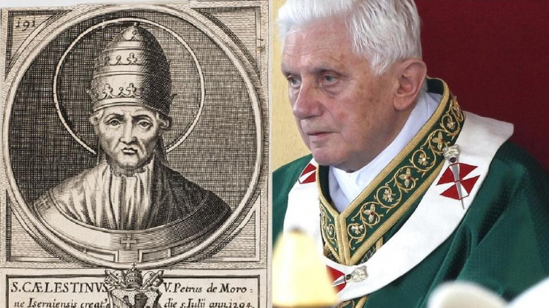 Бенедикт XVI похвалил Целестин V за достойния жест на гроба му