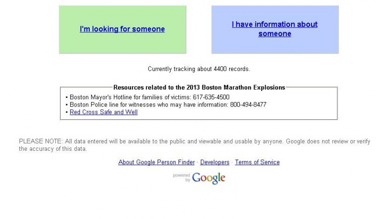 Google търси пострадали със специална страница след взривовете в Бостън 