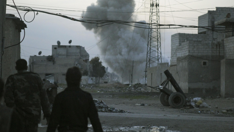 Варели с експлозиви заваляха над Алепо (ВИДЕО)
