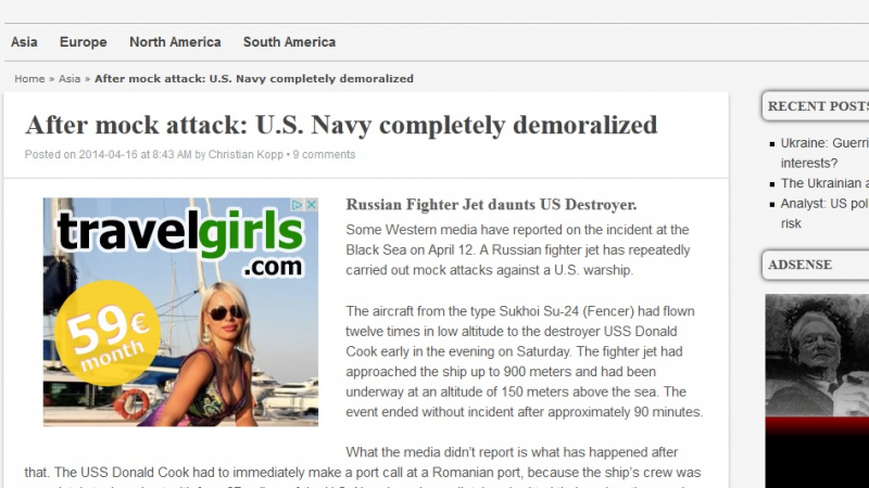 Немски сайт се гаври: Подигравателна руска атака накара американски военни да се подмокрят от страх!
