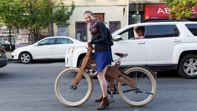 Първият в света дървен електрически велосипед кръжи из Бруклин