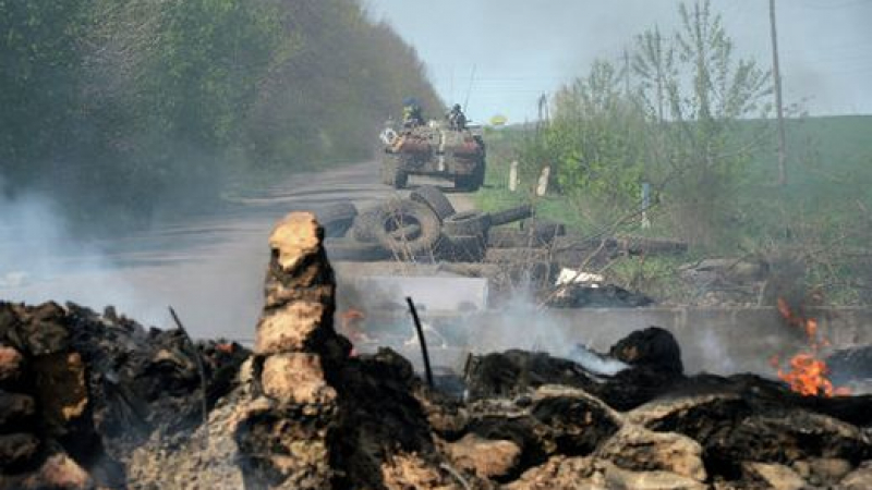 Обстрелват  руски телевизионен екип край Славянск 