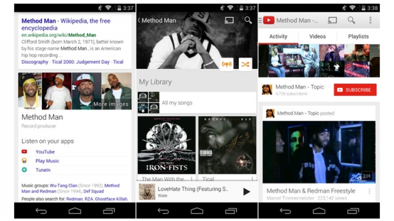 Google вече позволява да слушате музика директно от резултатите