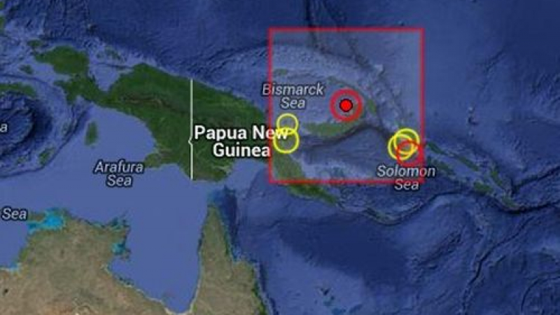 Трус 5,6 край Папуа-Нова Гвинея