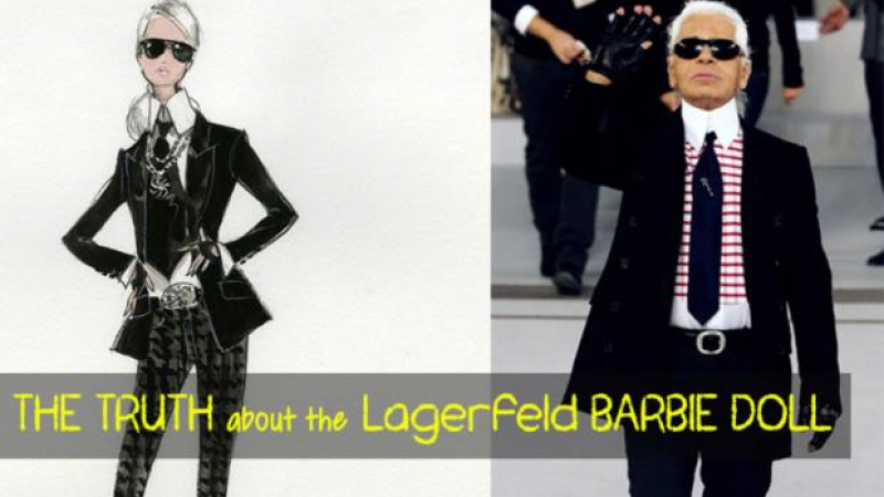 Лагерфелд става кукла Барби