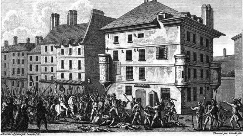 2.9.1792 г.: Начало на масовите Септемврийски разправи със затворници във Франция