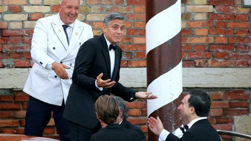 Ето сватбата на Джорд Клуни из каналите на Венеция (СНИМКИ)