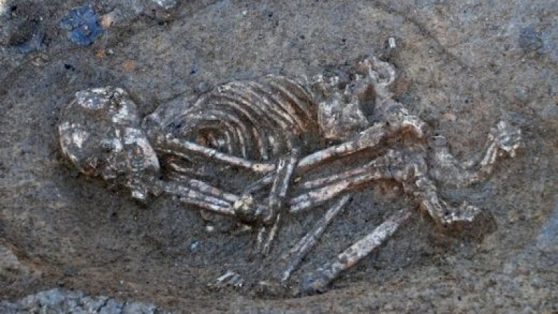 Откриха скелет на дете с вързани крака в крепостта Воден