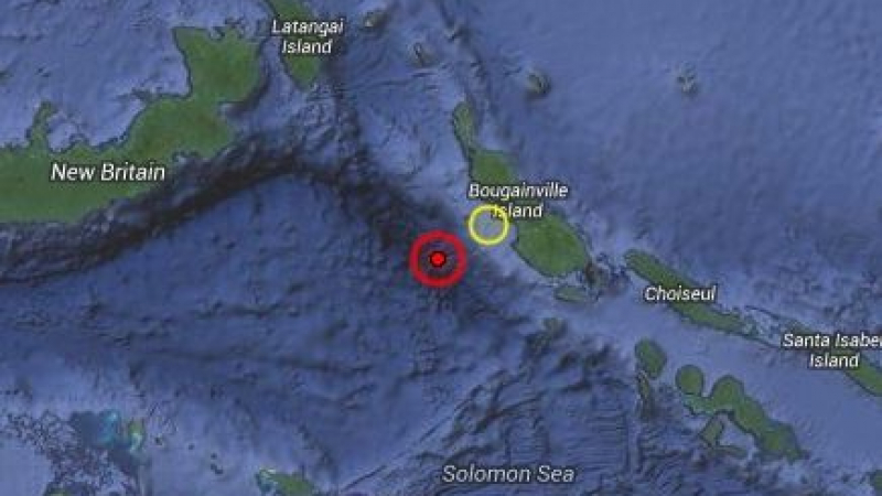 Земетресение  6.8 край бреговете на Папуа Нова Гвинея