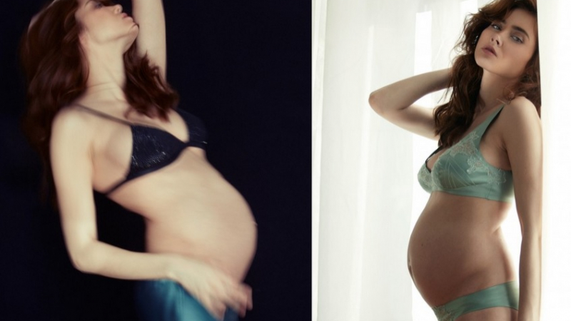 Бременна българка се разсъблече по бельо за реклама 