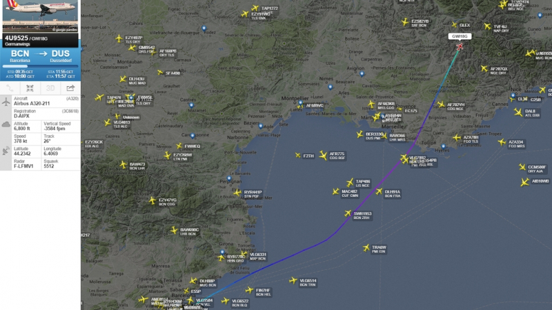 Airbus A320 е подавал сигнал за бедствие, преди да рухне