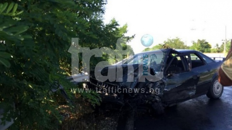 Челен удар на голяма скорост на пътя Пловдив – Карлово 