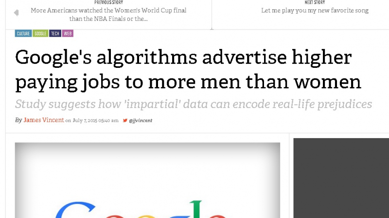 Рекламните алгоритми на Google били сексистки